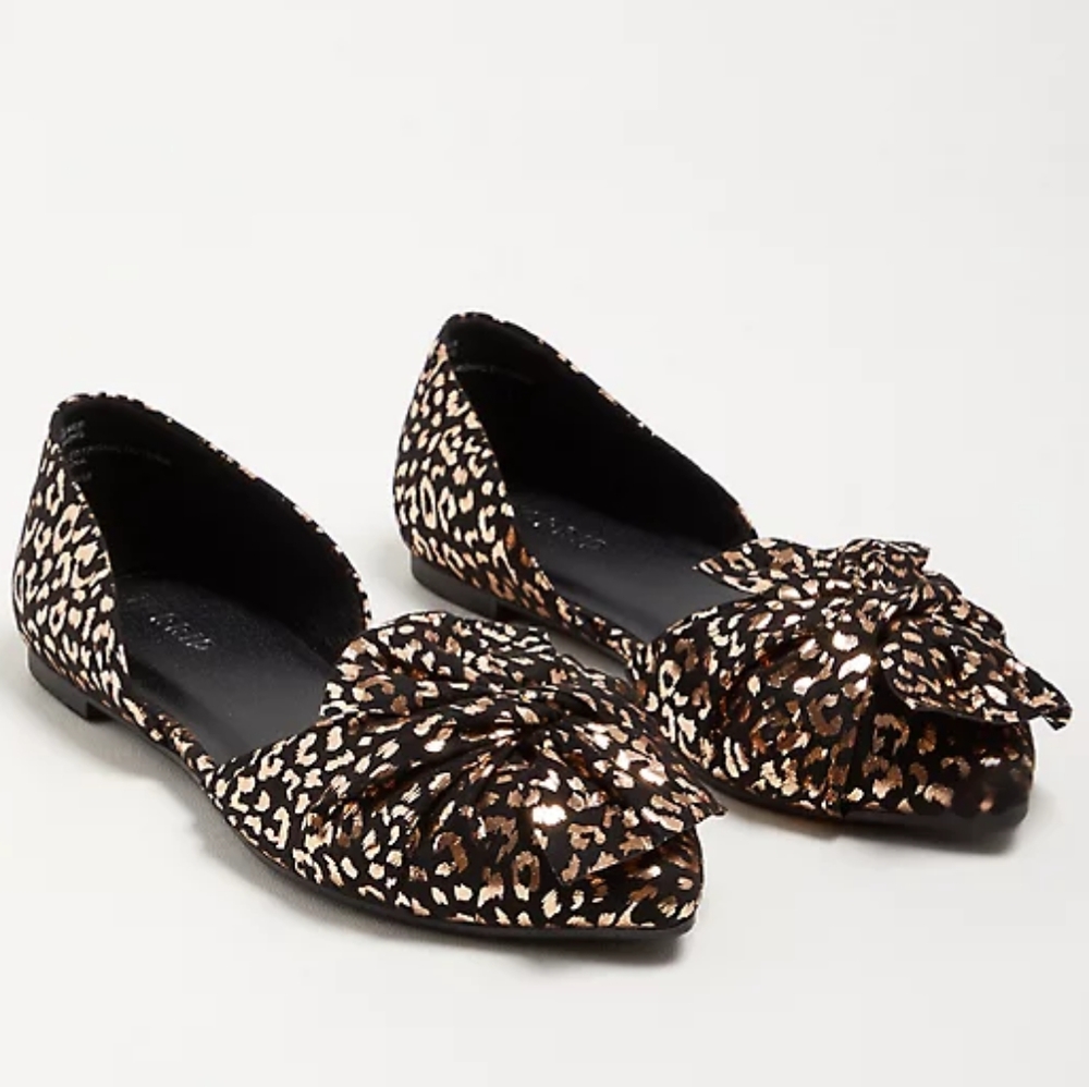 Torrid Metallic Animal Print Bow Flats 12WW